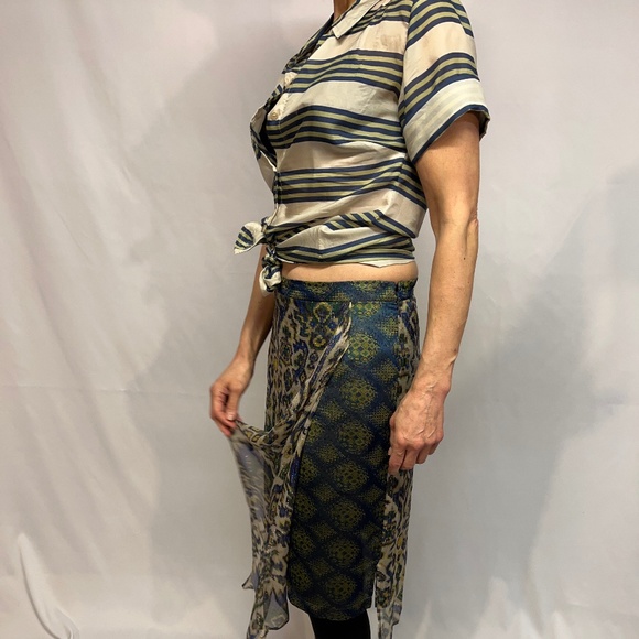 Dries Van Noten Silk Top and Skirt - Picture 3 of 8